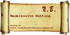 Nedelkovits Bettina névjegykártya